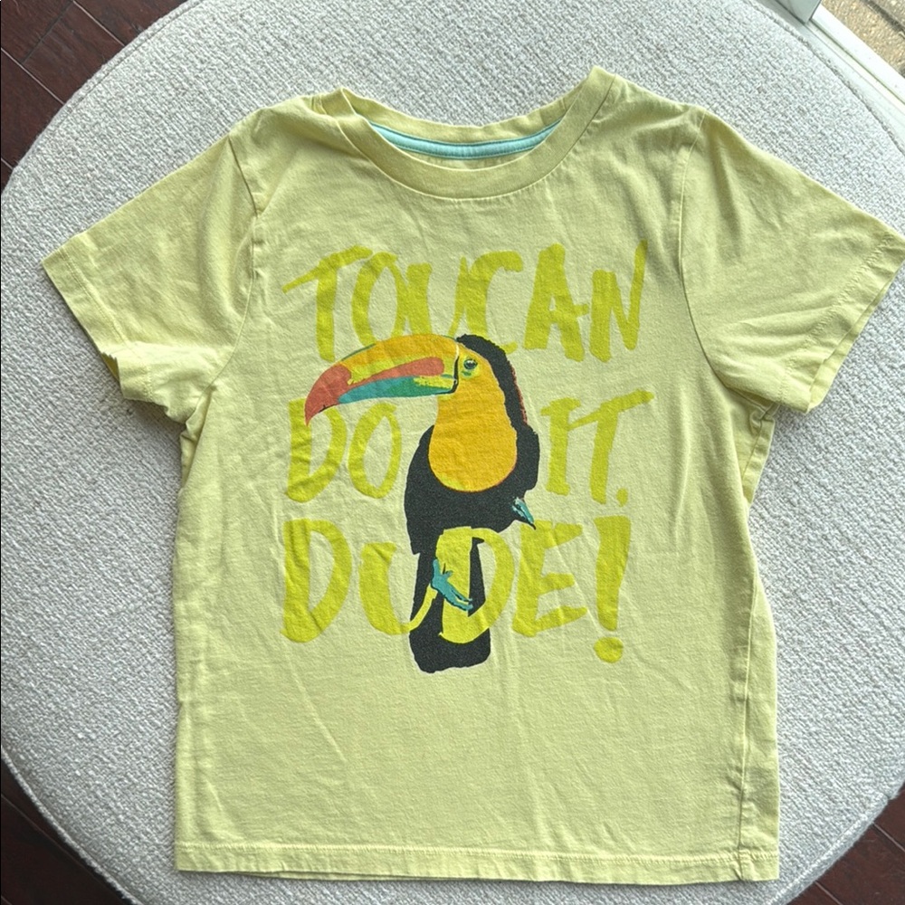 Kids Yellow Toucan Graphic T-Shirt